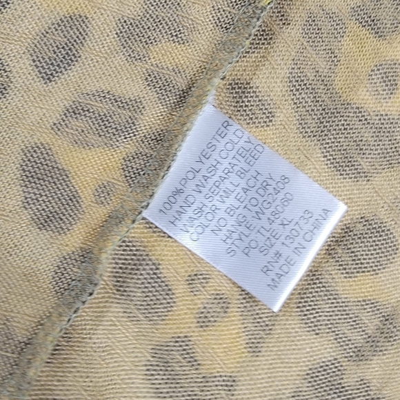 Umgee Leopard Print Kimono Cardigan Size XL - Picture 9 of 12